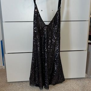 Free People mini sequin dress. Adjustable straps